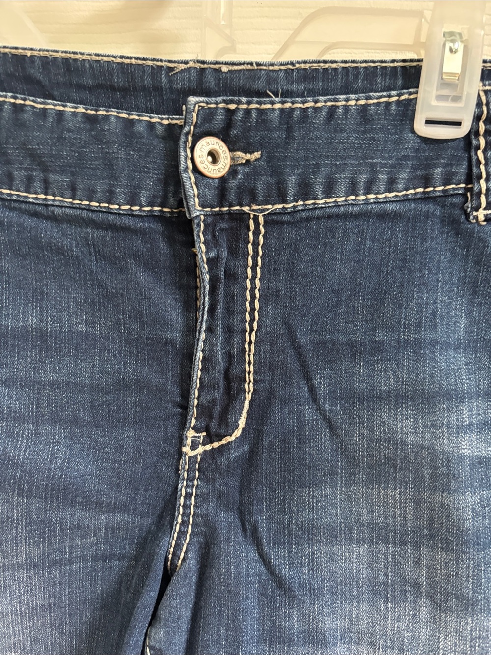Maurice’s Dark Blue Denim Roll-Cuff Women’s Shorts - Picture 2 of 5